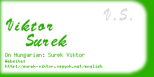 viktor surek business card